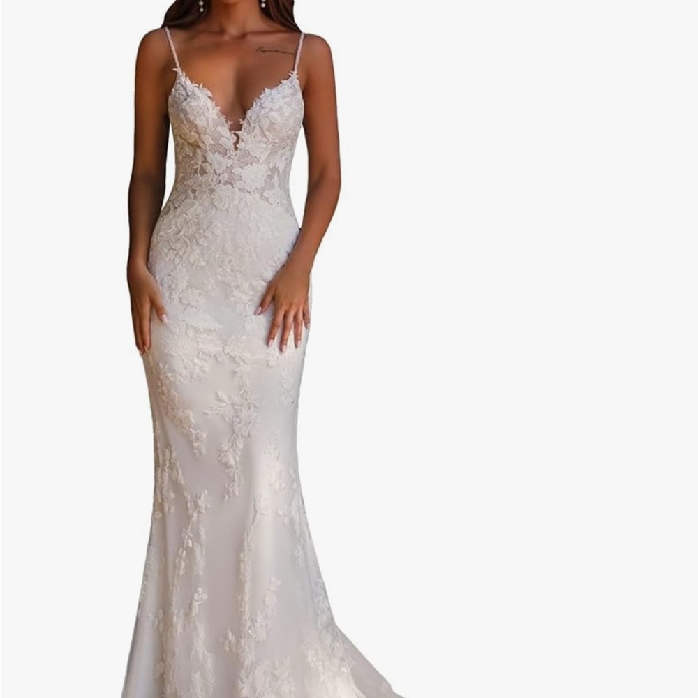 White Lace Mermaid Wedding Dress